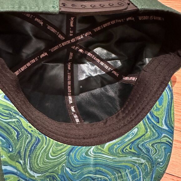 Garcia Hand Picked Flat Brim Green Hat - 420 Cannabis Dispensary Silk Lined - Picture 5 of 5